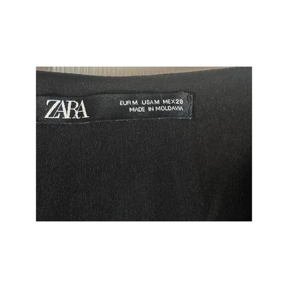 Zara Animal Print Ruched Mini Wrap Dress - Picture 7 of 8